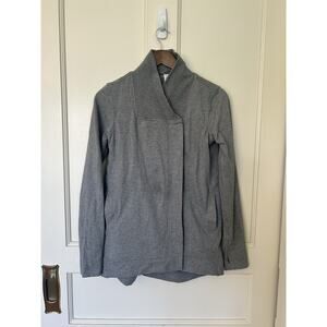 Lululemon Belle Wrap Jacket Womens Size 2 Gray French Terry Athleisure Comfort